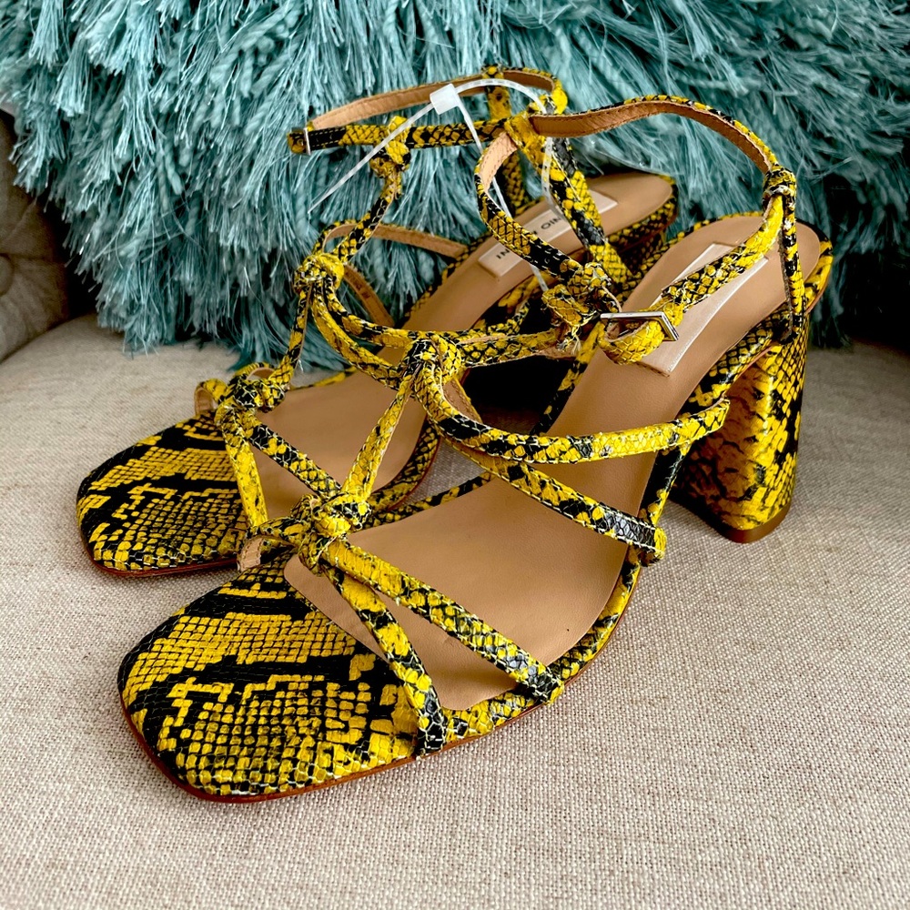 Leather Snakeskin Sandals
